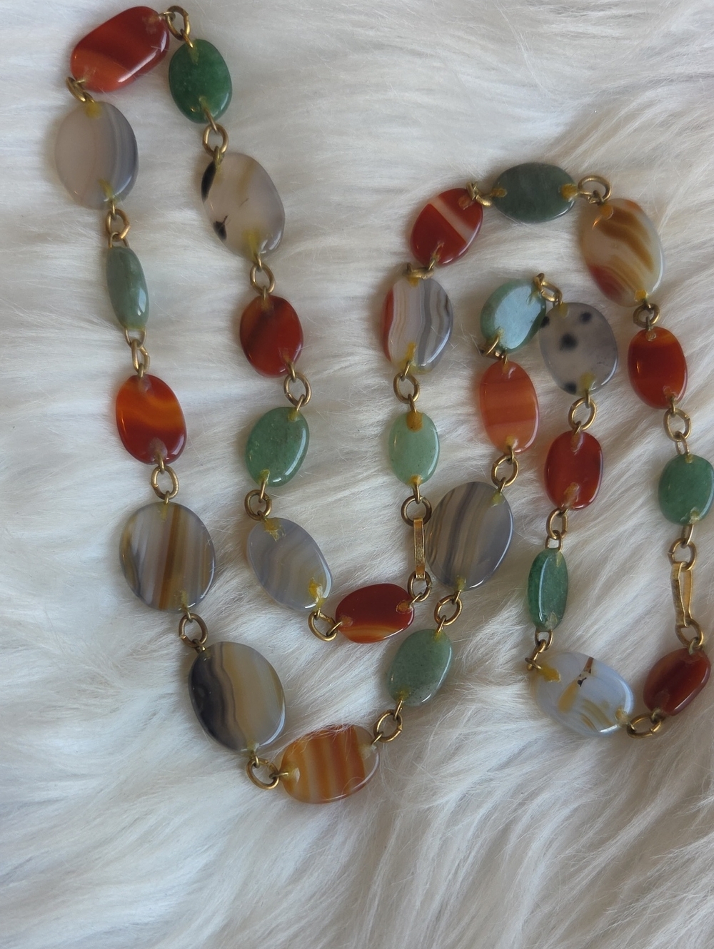 Multicolor Stone Agate Necklace